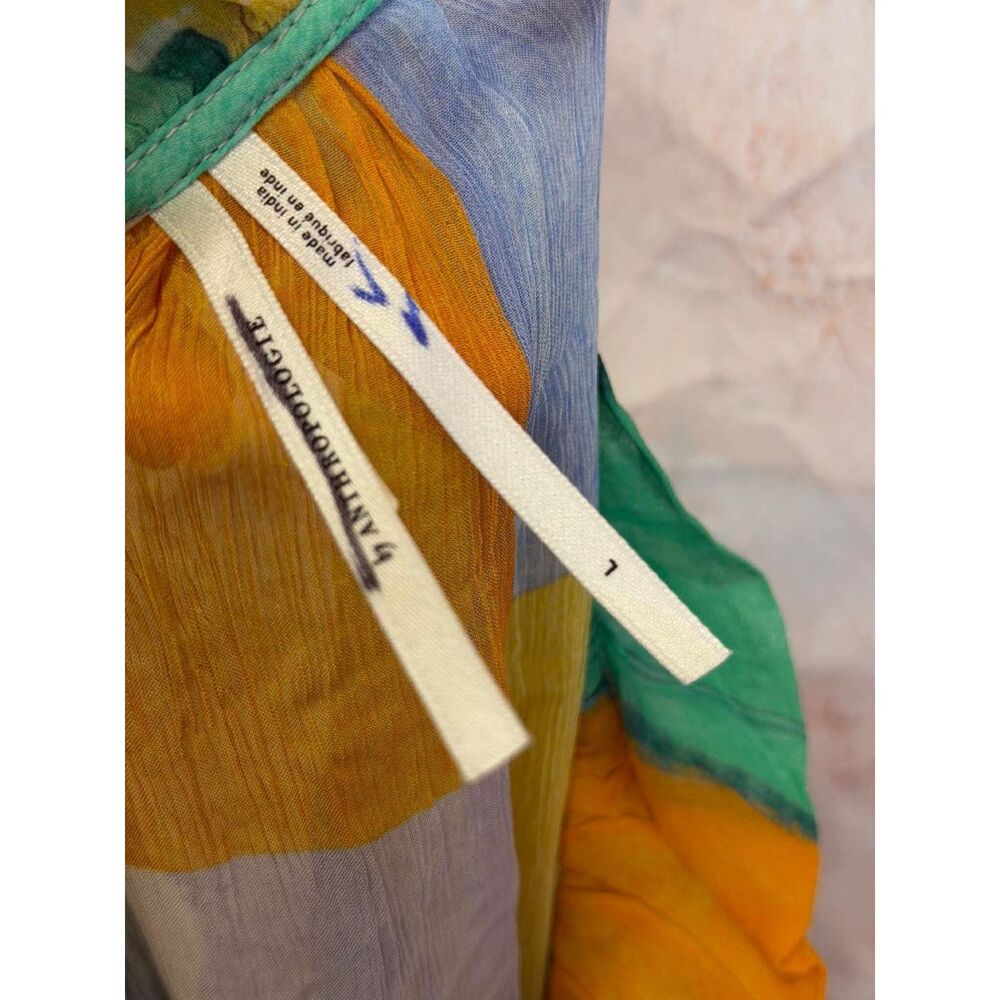 Anthropologie The Marais Printed Chiffon Maxi Dress - Picture 6 of 6